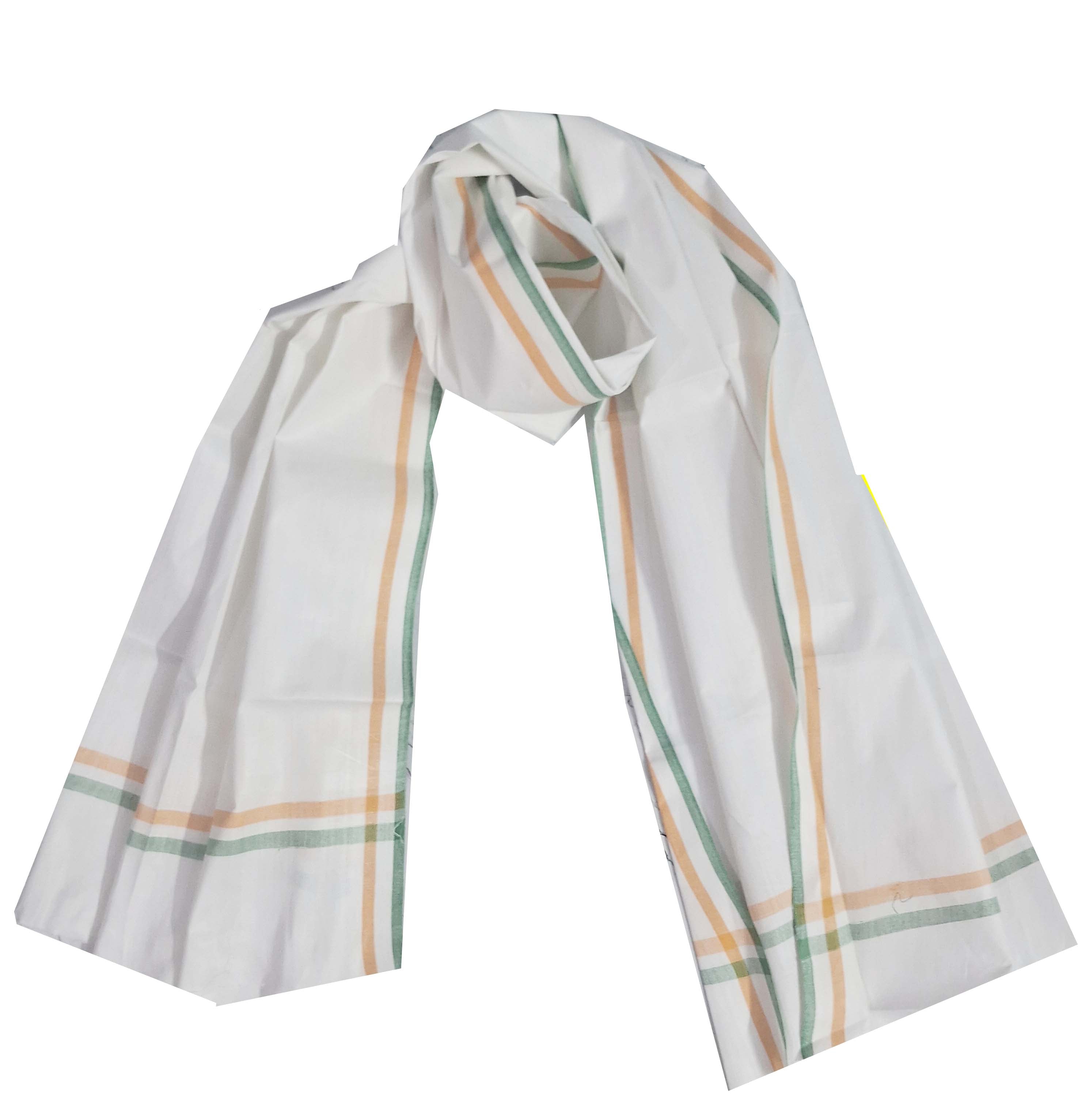 WHITE PURE COTTON SIMPLE DESIGN ANGAVASTRA FOR UNISEX