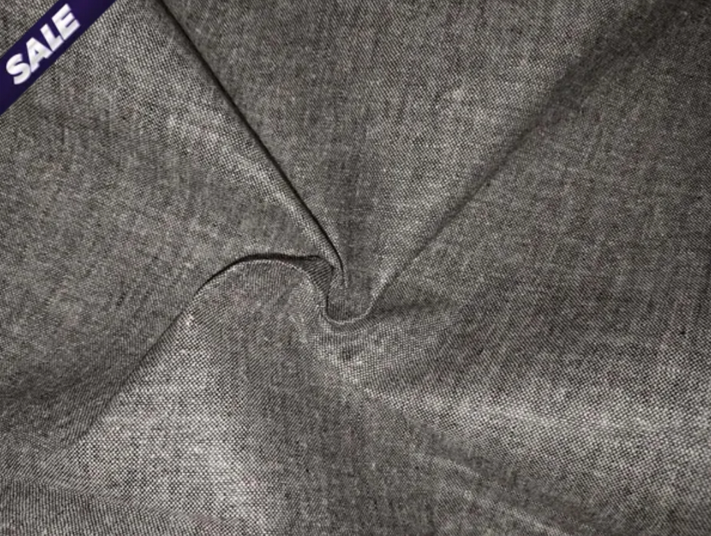 BLACK PURE COTTON DRESS MATERIAL FOR MEN