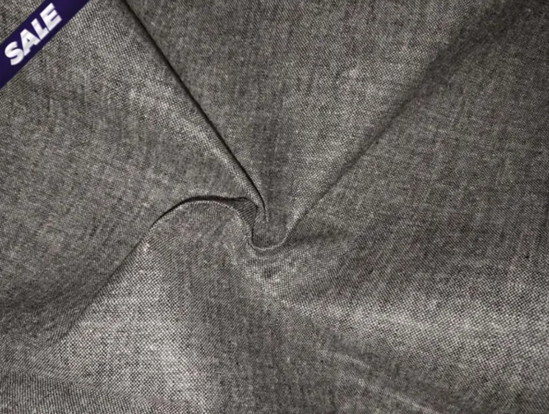 BLACK PURE COTTON DRESS MATERIAL FOR MEN